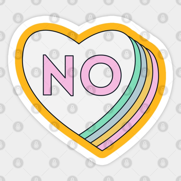 No Love ❤ Sticker by technicolorable